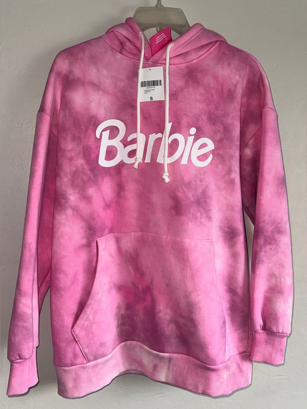 NWT Forever 21 x Barbie pink tie-dye hoodie size S